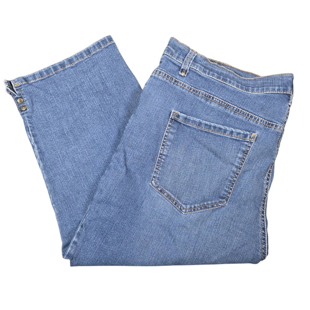 Gloria Vanderbilt Amanda Slimming Capri Jeans Womens Blue Stretch Denim 18W